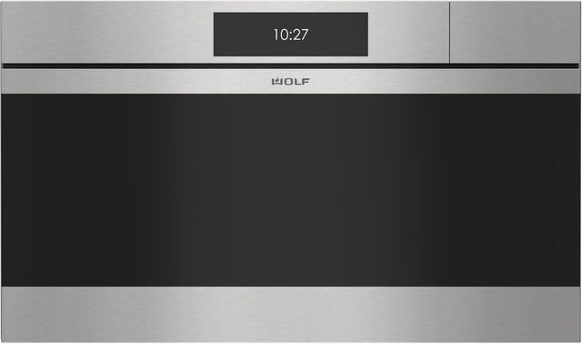 Wolf® M Series Contemporary 30" Stainless Steel Single Electric Wall Oven-0
