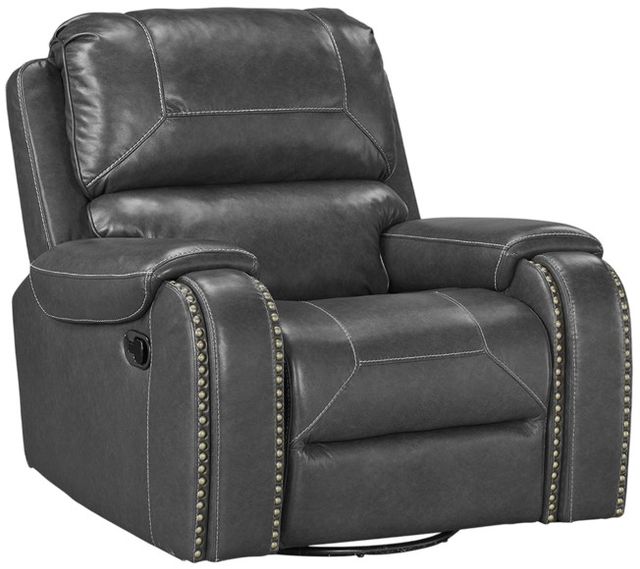 Albany Industries Winslow Gray Manual Swivel Glider Recliner-0