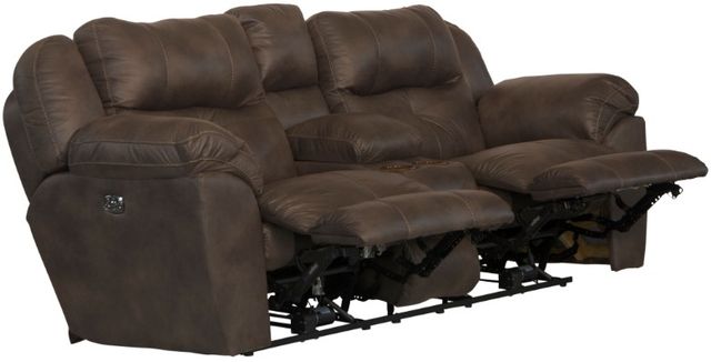 Catnapper® Ferrington Dusk Power Headrest Power Lay Flat Reclining Console Loveseat-1