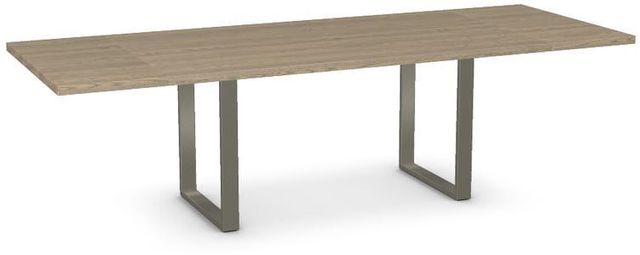 Amisco Customizable Burton 72" Solid Ash Extension Dining Table with Two Leaves-0