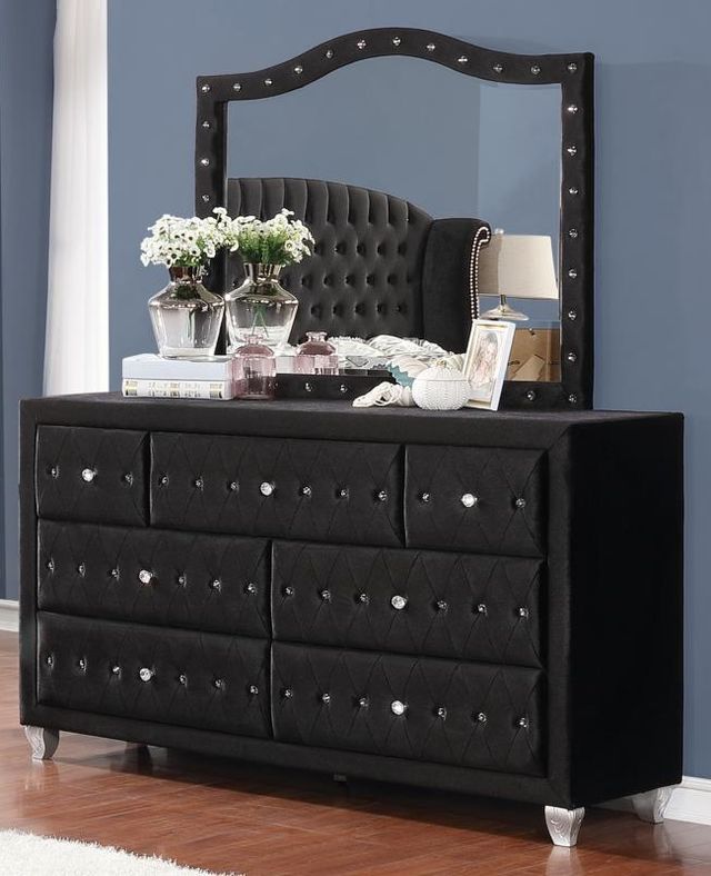 Coaster® Deanna Black Upholstered Dresser-3