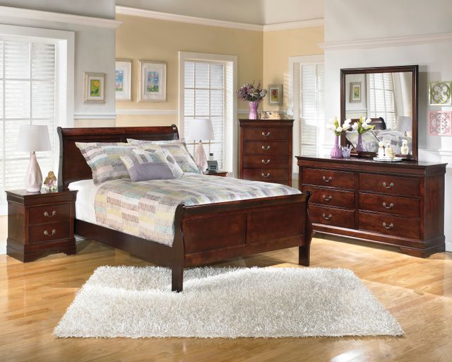 Signature Design by Ashley® Alisdair 5-Piece Dark Brown Twin Sleigh Bed Set-6