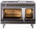 Ilve® Nostalgie II Series 48" Graphite Matte Pro Style Dual Fuel Range-2