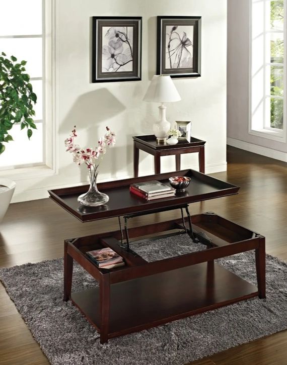 Steve Silver Co. Clemson Merlot Cherry Lift Top Cocktail Table-3