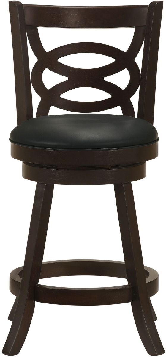 Coaster® Calecita 2-Piece Cappuccino Swivel Counter Stools with Upholstered Seat-2