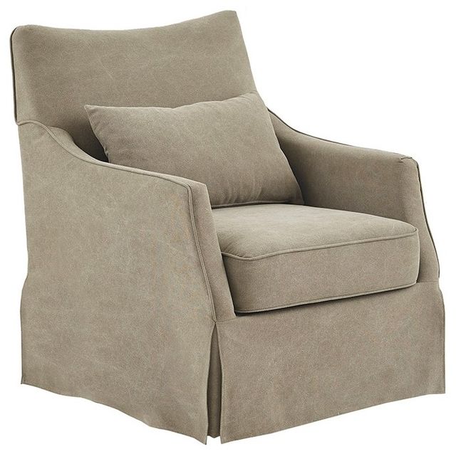 Olliix by Martha Stewart London Tan Swivel Chair-1