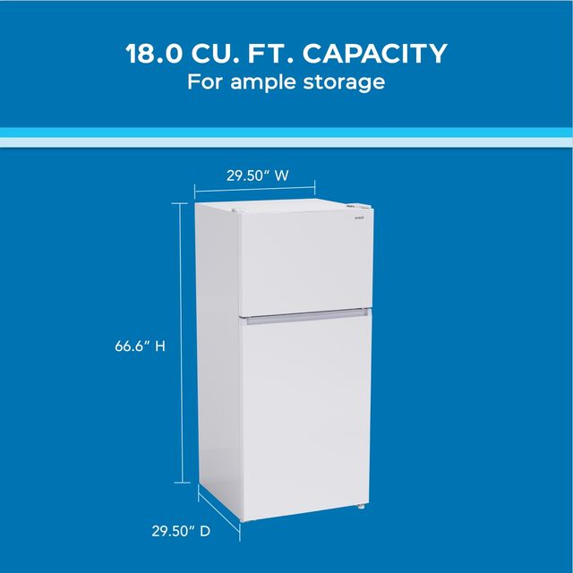 Avanti® 30" 18 Cu. Ft. White Top Freezer Refrigerator-3