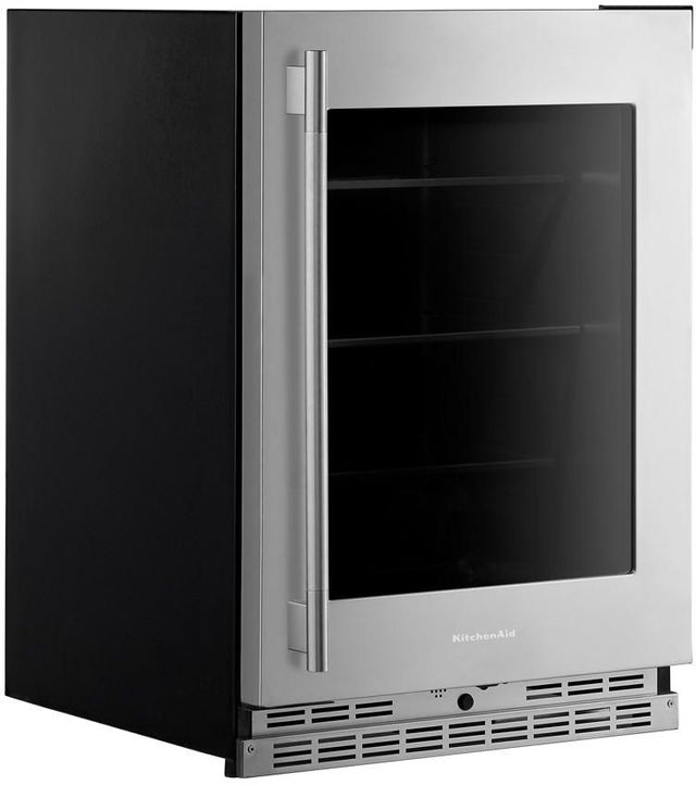 KitchenAid® 24" 5.2 Cu. Ft. PrintShield™ Stainless Finish Built-In Undercounter Beverage Center -3