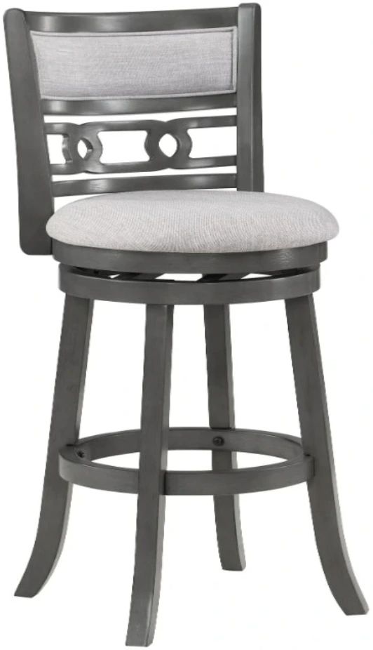 New Classic® Home Furnishings Gia Gray 24'' Swivel Counter Stool-0