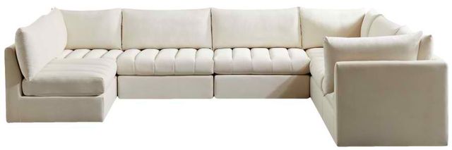 Meridian Furniture Jacob 7-Piece Cream Modular Sectional-0