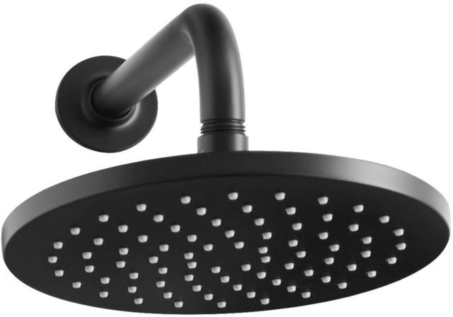 American Standard Studio® Matte Black Water-Saving Rain Showerhead-0