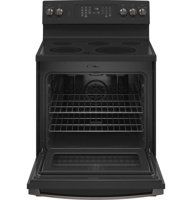 GE® 30" Fingerprint Resistant Black Slate Free Standing Electric Range-1