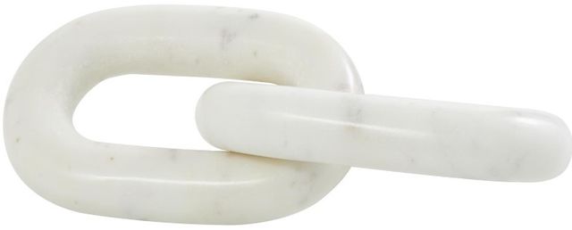 Deco Marche White Chain Geometric Sculpture-2