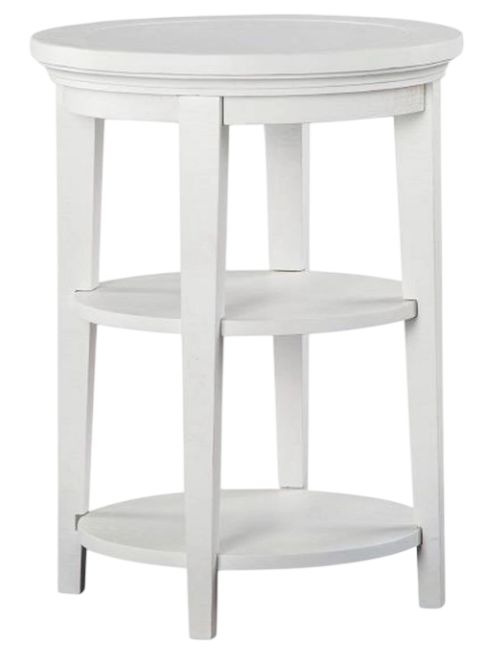 Magnussen Home® Heron Cove Chalk White Round End Table-0