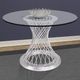 Armen Living Calypso Glass Top Dining Table with Stainless Steel Base-1