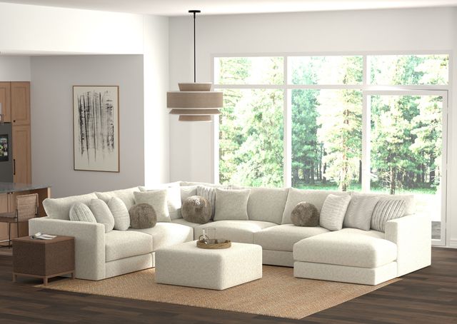 Jackson Furniture Ritzy 6-Piece Bone Right-Arm Facing Sectional and Chaise-4