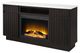 ACME Furniture Jaramillo Rustic Espresso/Natural Marble Server with Fireplace-4