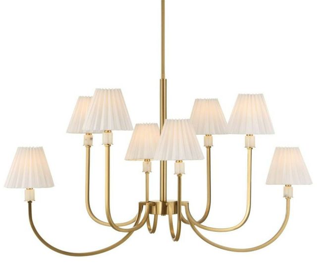 Uttermost® Poppins Warm Brass 8-Light Chandelier-0