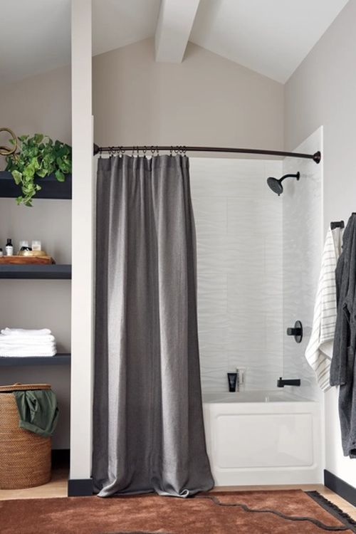 Peerless Xander® Matte Black Tub and Shower Trim Kit-1