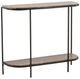 Dovetail Furniture Brian Brown Console Table with Black Base-0