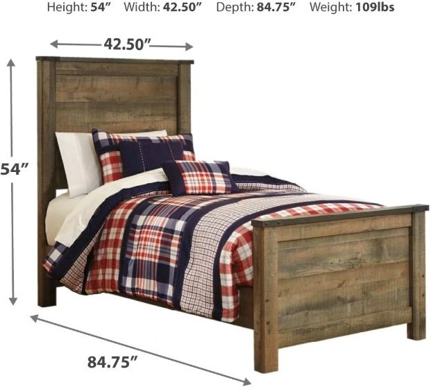 Signature Design by Ashley® Trinell Brown Twin Panel Bed-1