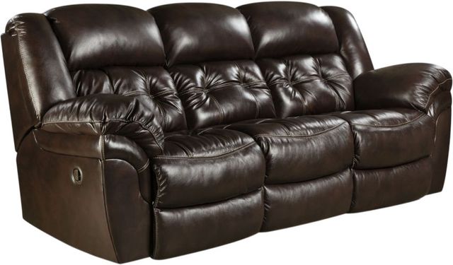 HomeStretch Cheyenne Whiskey Double Manual Reclining Sofa-0