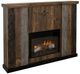 International Furniture Direct Loft Brown Gray Fireplace Media Console-0