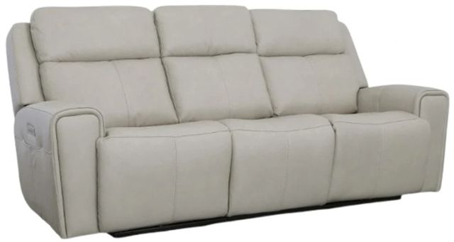 Flexsteel® Barnett Timber Leather Power Reclining Sofa with Power Headrest and Lumbar-0