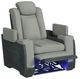 Elements International Lantana Charcoal/Rocky Cement Power Recliner-3