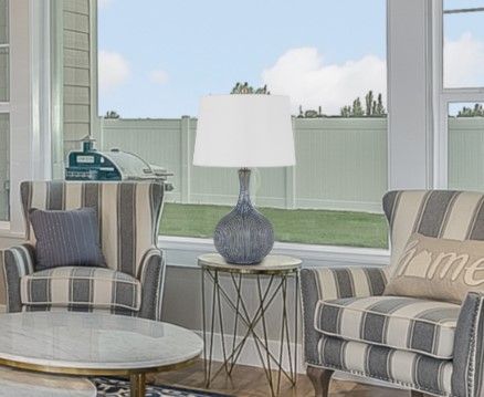 Cal® Lighting & Accessories Vernate Distressed Stone Table Lamp-1