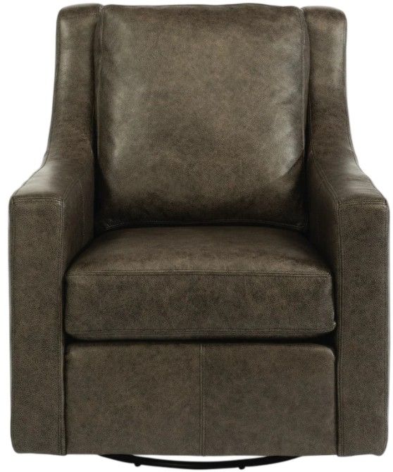 Flexsteel® Customizable Murph Leather Swivel Chair-3