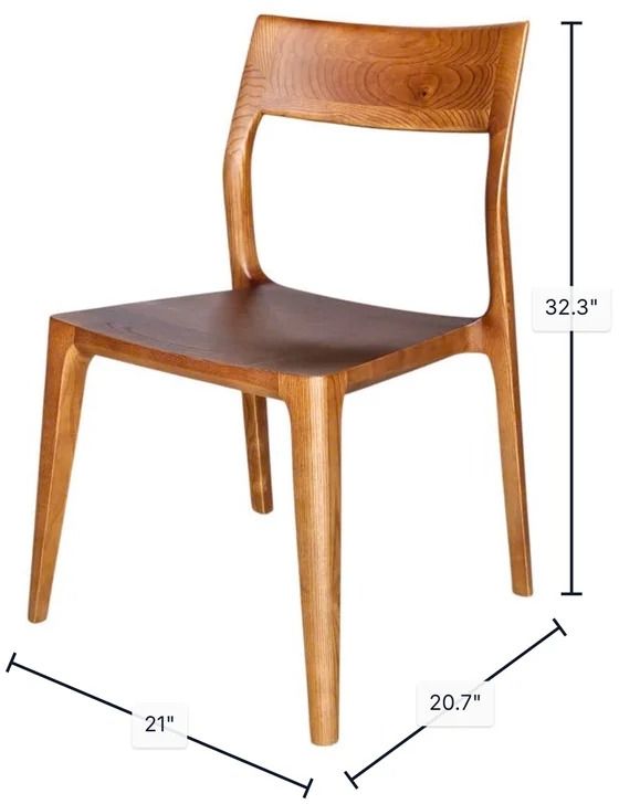 LH Home Java Catania Warm Brown Dining Side Chair-2