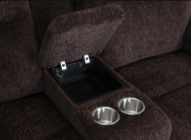 Franklin™ Heston Frenzy Chocolate Power Reclining Loveseat with Power Headrest-2