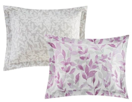 Olliix by Madison Park Essentials Sofia Purple King Reversible Complete Bedding Set-2