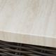 Signature Design by Ashley® Kimora Beige Resin Wicker Outdoor Cocktail Table with Dark Brown Base-4