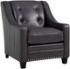 Smith Brothers Customizable 203 Leather Stationary Chair-0