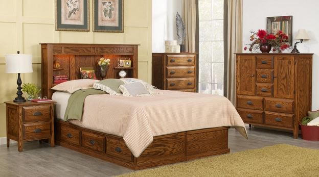 Summit 5 Piece Queen Bedroom Set With Foundation Bed-0