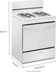 Amana® 30" White Freestanding Gas Range with Easy Clean Glass Door-2