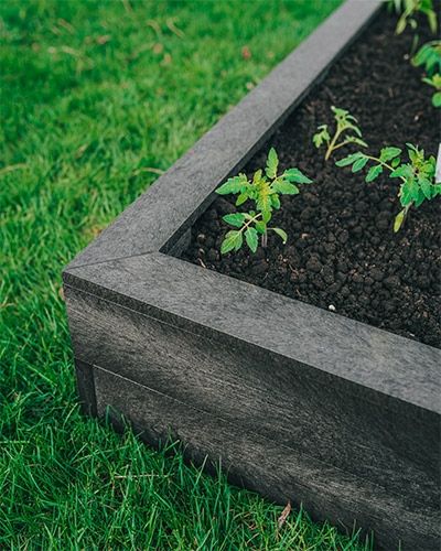 C R Plastics Modern Greystone Veggie Garden Planter-2