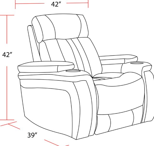 Parker House® Royce Midnight Power Recliner-3