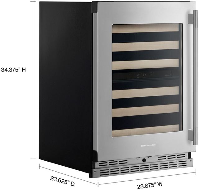 KitchenAid® 24" PrintShield™ Stainless Steel Wine Cooler -2