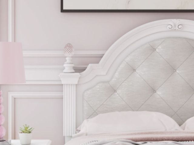 Signature Design by Ashley® Maylilly White Full Upholstered Panel Headboard-1