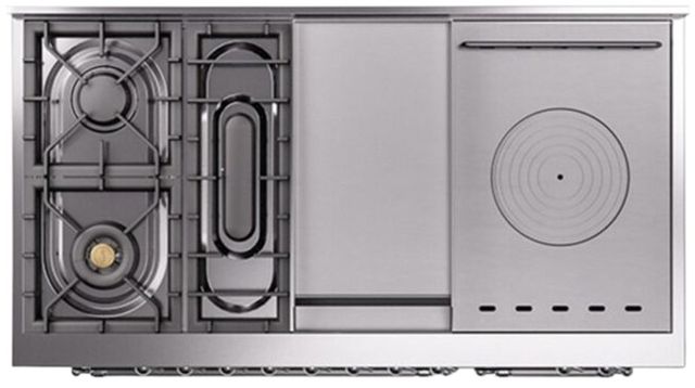 Ilve® Nostalgie II Series 48" Emerald Green Pro Style Dual Fuel Range-3