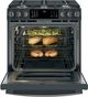 GE Profile™ 30" Black Slate Slide-In Front Control Gas Range-2