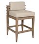 Armen Living Vivid Taupe/Brown Wooden Outdoor Barstool-0