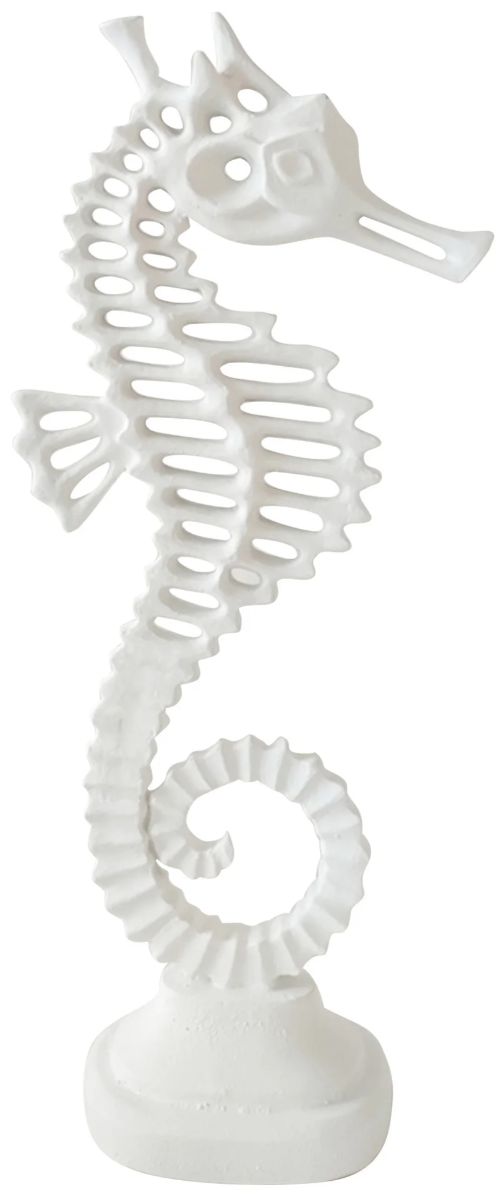 Stylecraft Matte White Small Seahorse Sculpture-0
