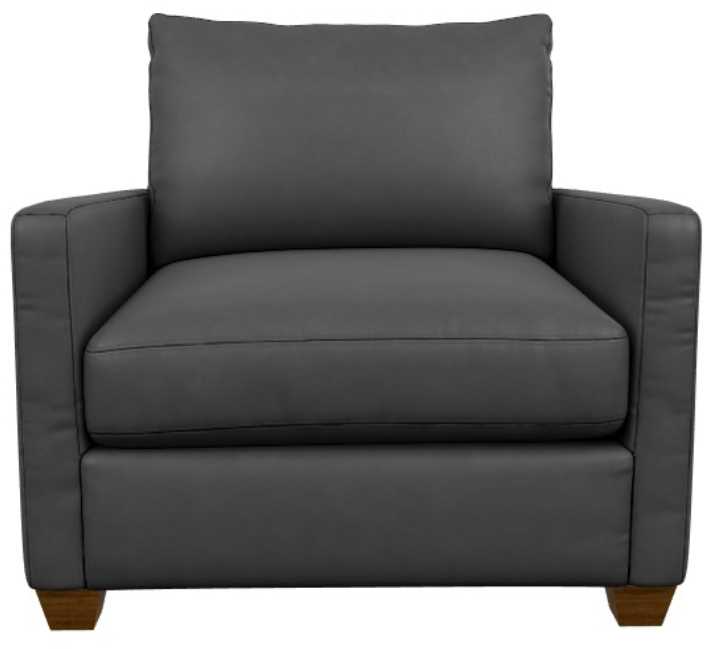 La-Z-Boy® Wilmette Navy Leather Chair and a Half Kamin Home
