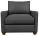 La-Z-Boy® Wilmette Navy Leather Chair and a Half-1