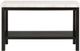 Elements International Marcello White Sofa Table with Black Base-1