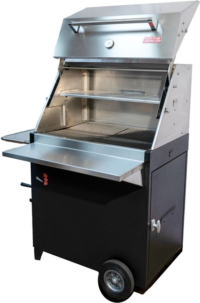 Hasty Bake Gourmet Pro 30" Black/Stainless Steel Dual Finish Charcoal Freestanding Grill-1